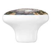 Schattigee faux gebrandschilderd glas Angel Religi Keramische Knop (Zijkant)