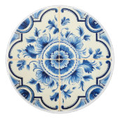 Schattigee faux tegel Portugees Keramische Knop (Voorkant)