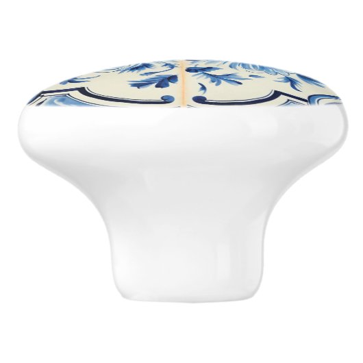 Schattigee faux tegel Portugees Keramische Knop (Zijkant)