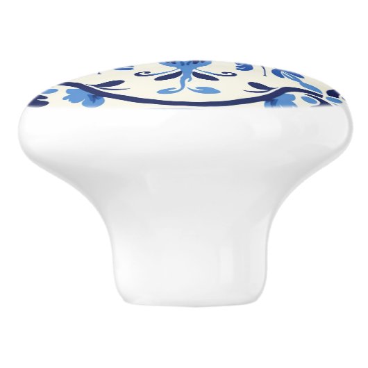 Schattigee faux tegel Portugees Keramische Knop (Zijkant)