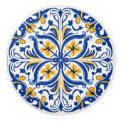 Schattigee faux tegel Spaans Keramische Knop (Voorkant)