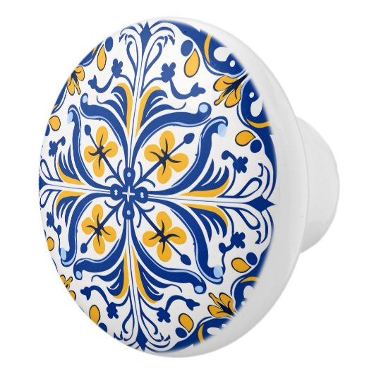 Schattigee faux tegel Spaans Keramische Knop (Rechts)