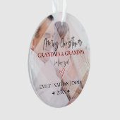 Schattigee Faux Vellum Love You Grootouders Kerst Ornament (voorkant)