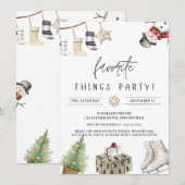 Schattigee Favoriete Dingen & Exchange Cadeau Kers Kaart (Voorkant / Achterkant)