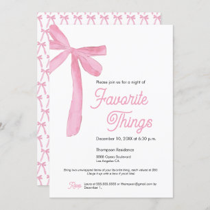 Schattigee Favoriete dingen Party Pink Bow Kaart