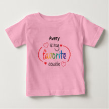 Schattigee Favoriete Neef Custom Baby T-Shirt