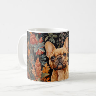 Schattigee Fawn Coated Franse Bulldog in een tuin Koffiemok