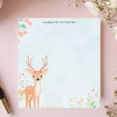 Schattigee Fawn Deer Woodland gepersonaliseerde na Notitieblok