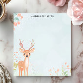 Schattigee Fawn Deer Woodland gepersonaliseerde na Notitieblok