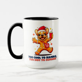 Schattigee Fawn Franse Bulldog Puppy Kerstkoekje Mok