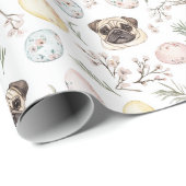 Schattigee fawn mops schattige mops cadeaupapier (Rol Hoek)