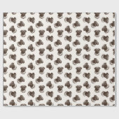 Schattigee Fawn pugs Cadeaupapier (Vlak)