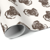 Schattigee Fawn pugs Cadeaupapier (Rol Hoek)