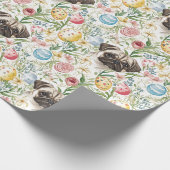 Schattigee fawn pugs schattige hond cadeaupapier (Hoek)