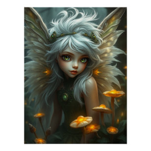 Schattigee Feathered Fairy Art Perfect Poster