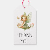 Schattigee fee eerste verjaardag cadeaulabel (Achterkant)