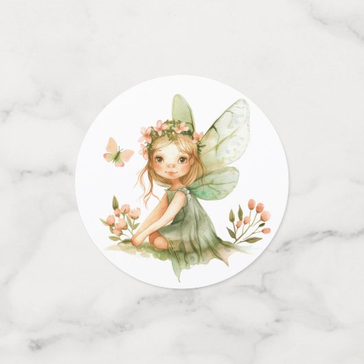 Schattigee fee eerste verjaardag confetti (Kleine voorkant)