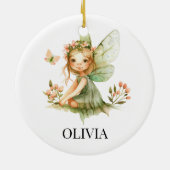 Schattigee fee eerste verjaardag keramisch ornament (Achterkant)