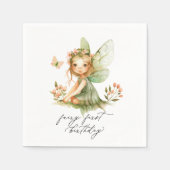 Schattigee fee eerste verjaardag servet (Voorkant)