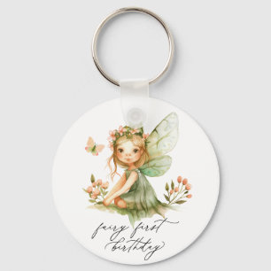 Schattigee fee eerste verjaardag sleutelhanger