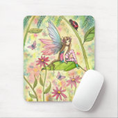 Schattigee fee en lieveheersbeestje Flower Garden Muismat (Met muis)