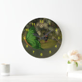 Schattigee fee in boot met vuurvliegjes grote klok (Huis)