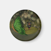 Schattigee fee in boot met vuurvliegjes magneet (Voorkant)