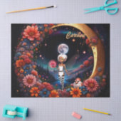 Schattigee fee in het maanlicht. tissuepapier (Craft)