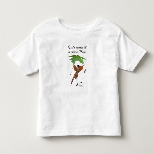 Schattigee fee met bruine vleugels meisjes peuter  kinder shirts (Voorkant)