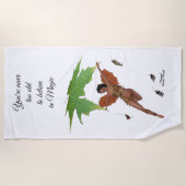 Schattigee fee met bruine vleugels strandlaken (Voorkant)