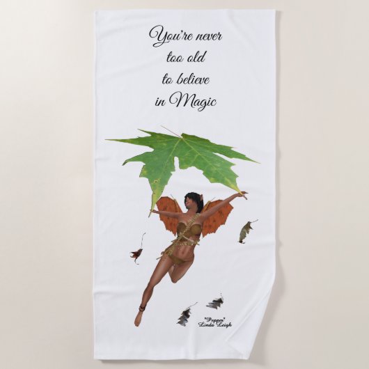 Schattigee fee met bruine vleugels strandlaken (Voorkant)