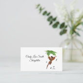 Schattigee fee met bruine vleugels Visitekaartje (Staand voorkant)