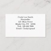 Schattigee fee met bruine vleugels Visitekaartje (Achterkant)