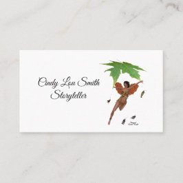 Schattigee fee met bruine vleugels Visitekaartje