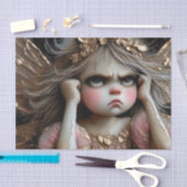 Schattigee fee met een houding decopage tissuepapier (Craft)