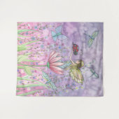 Schattigee fee met lieveheersbeestje Waterverf Art Wandkleed (Voorkant (horizontaal))