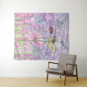 Schattigee fee met lieveheersbeestje Waterverf Art Wandkleed (In Situ (horizontaal))