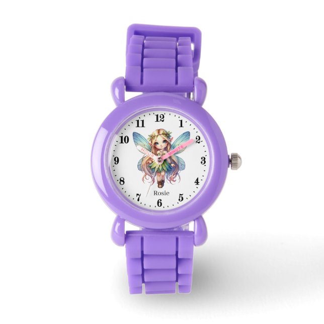Schattigee fee naam toevoegen meisjes Horloge (Voorkant)