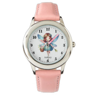 Schattigee fee naam toevoegen meisjes Horloge