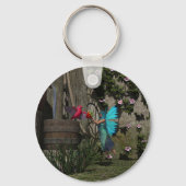 Schattigee fee voeden een vogel sleutelhanger (Voorkant)