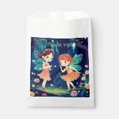 Schattigee feeën in het betoverde bos dank u bedankzakje (Voorkant)