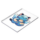 Schattigee feeënkat met dumplings notitieboek (Linkerzijde)