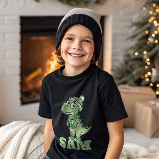 Schattigee Feestdagen T-Rex Custom Kinder T-shirt