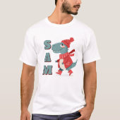 SCHATTIGEE Feestdagen T-Rex T-shirt (Voorkant)