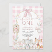 Schattigee feestdieren leuk om een 1e verjaardag r kaart (Voorkant)