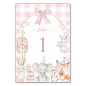 Schattigee feestdieren leuk om een 1e verjaardag r kaart (Voorkant)