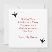 Schattigee feestelijke Chicken Cluckin' Good Chris (Achterkant)