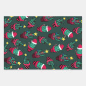 Schattigee feestelijke Christmas Character Illustr Inpakpapier Vel (Voorkant 3)