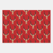 Schattigee feestelijke Christmas Character Illustr Inpakpapier Vel (Voorkant)