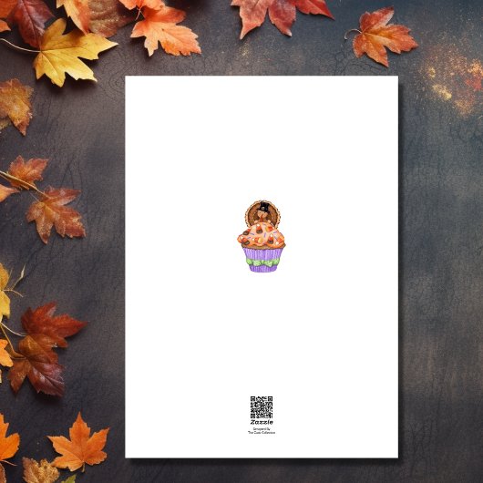 Schattigee feestelijke cupcakes Happy Thanksgiving Kaart